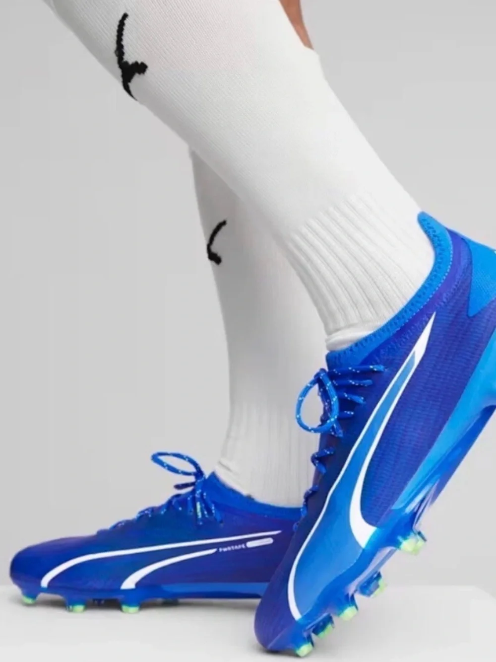 Puma Men's Blue/White Firm-Ground Soccer Cleats